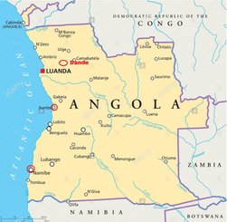 Mapa de Angola